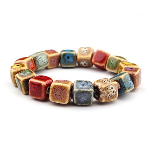 Porcelain Bracelet fashion jewelry & Unisex multi-colored Length Approx 18 cm Sold By PC