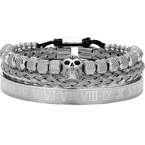 Bracelet d'acier titane, bijoux de mode & pour homme, plus de couleurs à choisir, Longueur:Environ 19 cm, Vendu par PC