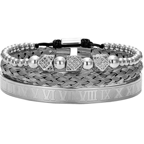 Titanium Steel Bracelet & Bangle, fashion jewelry & for man, more colors for choice, Length:Approx 19 cm, Sold By PC