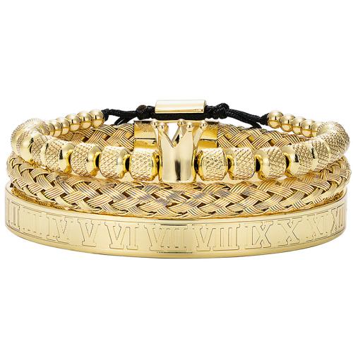 Bracelet d'acier titane, bijoux de mode & pour homme, plus de couleurs à choisir, Longueur:Environ 19 cm, Vendu par PC