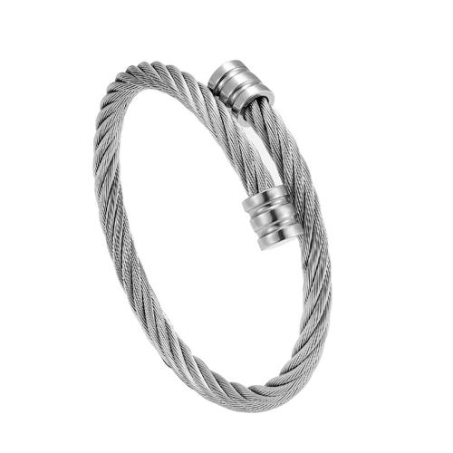 Titanium Steel Bracelet & Bangle fashion jewelry & for man Inner Approx 60mm Sold By PC