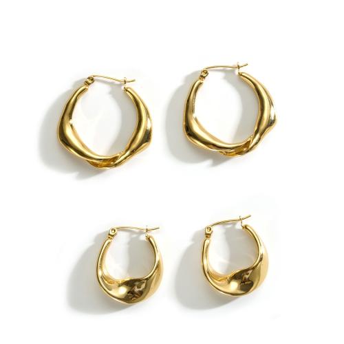 Acier inoxydable Levier Retour Earring, Acier inoxydable 304, Plaqué or 18K, bijoux de mode & styles différents pour le choix & pour femme, doré, Vendu par paire