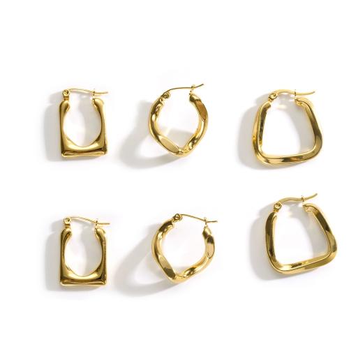 Acier inoxydable Levier Retour Earring, Acier inoxydable 304, Plaqué or 18K, bijoux de mode & styles différents pour le choix & pour femme, doré, Vendu par paire