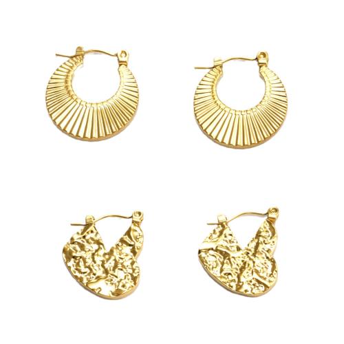 Acier inoxydable Levier Retour Earring, Acier inoxydable 304, Plaqué or 18K, bijoux de mode & styles différents pour le choix & pour femme, doré, Vendu par paire