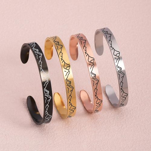 Stainless Steel Bangle, 304 Stainless Steel, fashion jewelry & Unisex, more colors for choice, Sold By PC