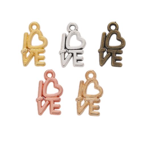 Tibetan Style Alphabet and number Pendants, Alphabet Letter, plated, DIY, more colors for choice, nickel, lead & cadmium free, 14x8x1mm, Approx 100PCs/Bag, Sold By Bag