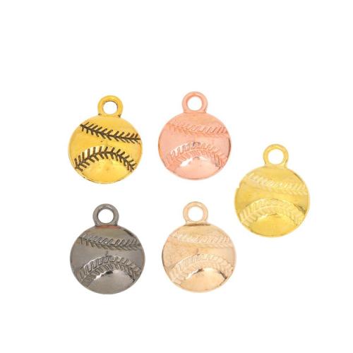 Tibetan Style Pendants, Baseball, plated, DIY, more colors for choice, nickel, lead & cadmium free, 18x14x4mm, Approx 100PCs/Bag, Sold By Bag