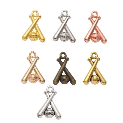 Tibetan Style Pendants, Baseball Bat, plated, DIY, more colors for choice, nickel, lead & cadmium free, 19x13x5mm, Approx 100PCs/Bag, Sold By Bag