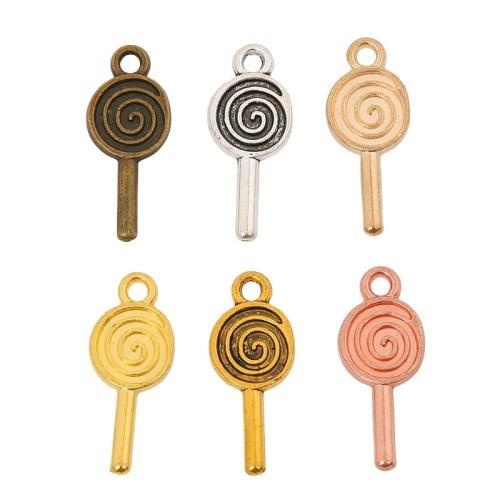 Tibetan Style Pendants, Lollipop, plated, DIY, more colors for choice, nickel, lead & cadmium free, 22x9x1mm, Approx 100PCs/Bag, Sold By Bag