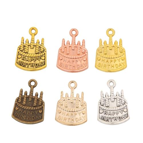 Tibetan Style Pendants, Cake, plated, DIY, more colors for choice, nickel, lead & cadmium free, 22x15x1.50mm, Approx 100PCs/Bag, Sold By Bag