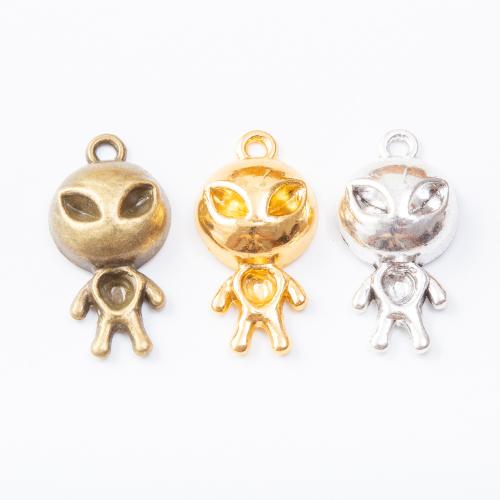 Tibetan Style Pendants, Alien, plated, DIY, more colors for choice, nickel, lead & cadmium free, 31x15x7mm, Approx 100PCs/Bag, Sold By Bag