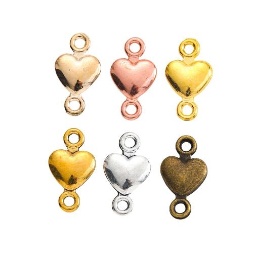 Heart Tibetan Style Connector, plated, DIY & 1/1 loop, more colors for choice, nickel, lead & cadmium free, 8x16mm, Approx 100PCs/Bag, Sold By Bag