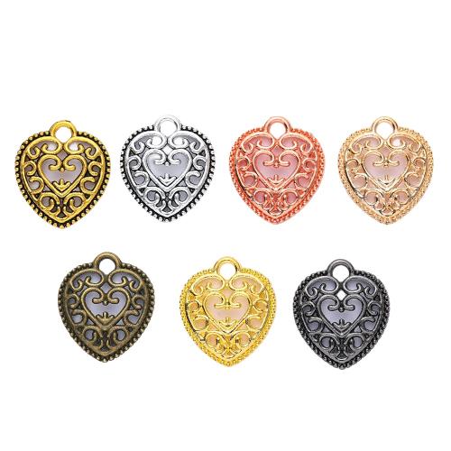 Zinc Alloy Heart Pendants plated DIY nickel lead & cadmium free Approx Sold By Bag