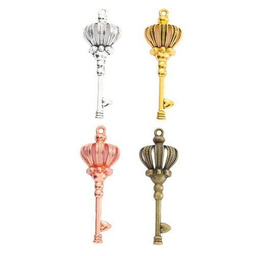 Tibetan Style Key Pendants, plated, DIY, more colors for choice, nickel, lead & cadmium free, 56x19x9mm, Approx 100PCs/Bag, Sold By Bag