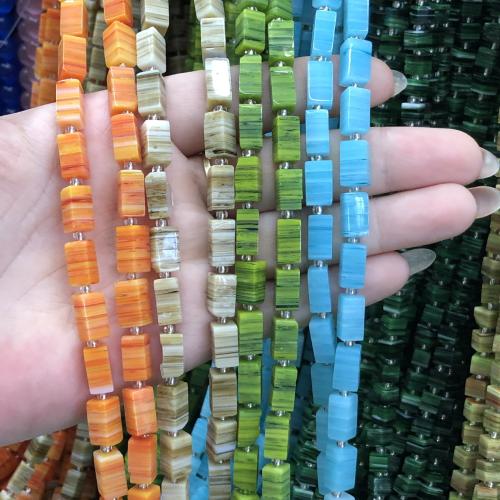 Fashion Glass Beads, Rectangle, DIY & different size for choice, more colors for choice, 6x3mm, Sold By Strand