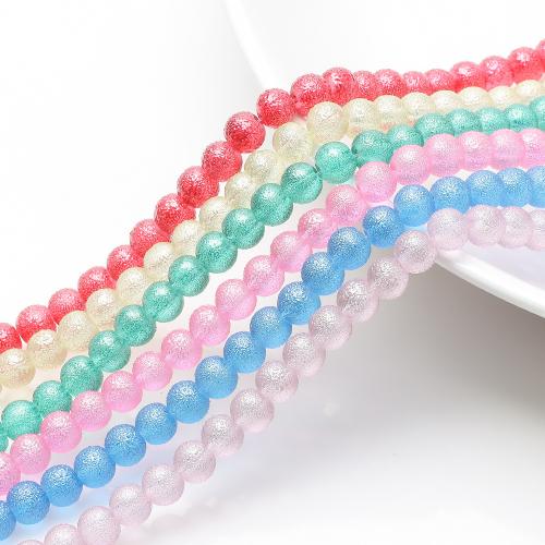 Fashion Glass Beads, DIY & frosted, more colors for choice, 8mm, Sold By Strand