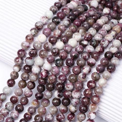 Gemstone Jewelry Beads Plum Blossom Tourmaline Round DIY Sold By Strand