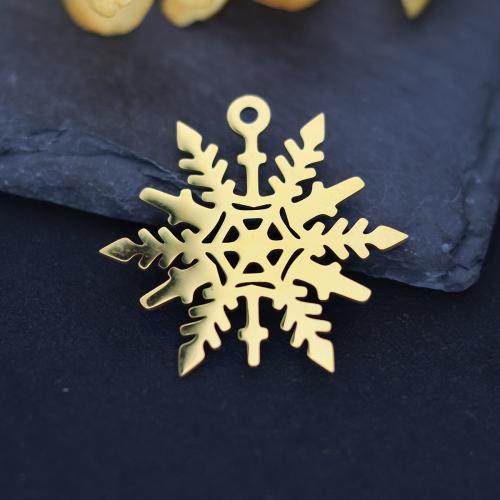 Edelstahl Schmuck Anhänger, 304 Edelstahl, Schneeflocke, plattiert, DIY, keine, verkauft von PC