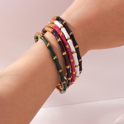 Pulsera de acero de titanio, Partículas de acero, chapado, Joyería & diferentes patrones para la opción & esmalte, más colores para la opción, Vendido por UD