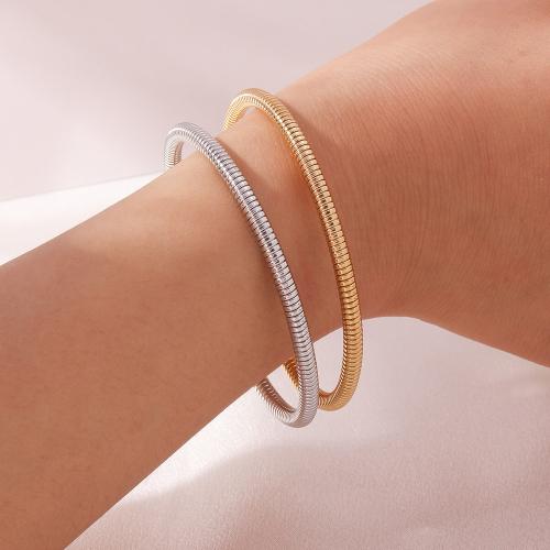 Titanium Steel Bracelet & Bangle, plated, fashion jewelry, more colors for choice, Sold By PC