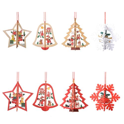 Christmas Decoration, Wood, half handmade, Christmas Design & different styles for choice & hollow, Sold By PC