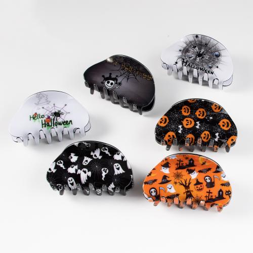 Hair Claw Clips, PVC Plastic, handmade, Halloween Design & different designs for choice & for woman, Sold By PC