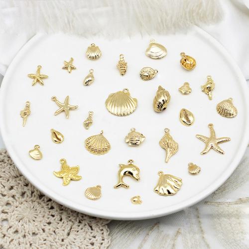 Brass Jewelry Pendants plated DIY golden Sold By PC