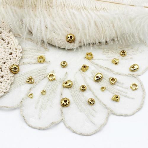 Brass Spacer Beads plated DIY  golden Sold By Bag