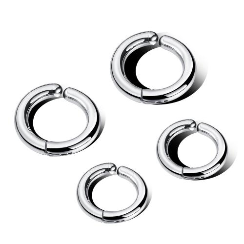 Stainless Steel Huggie Hoop Earring, 304 Stainless Steel, polished, different size for choice & for man, original color, Sold By Pair