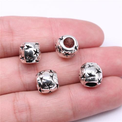 Bijoux de perles en alliage de Zinc , Plaqué de couleur d'argent, DIY, 10x10x10mm, Vendu par PC