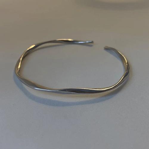 Brass Bracelet & Bangle, fashion jewelry & for woman, silver color, Inner Diameter:Approx 55mm, Sold By PC