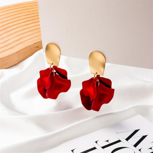 Tibetan Style Stud Earring, fashion jewelry & for woman, more colors for choice, 70x35mm, Sold By Pair