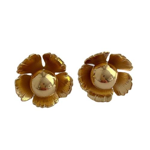 Brass Stud Earring, fashion jewelry & for woman, more colors for choice, 25x25mm, Sold By Pair