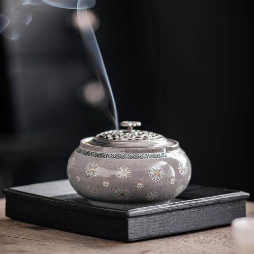 Porcelain Incense Burner, handmade, for home and office & durable, more colors for choice, 100x75mm, Sold By PC