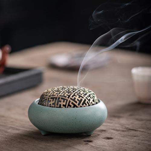 Porcelain Incense Burner, handmade, for home and office & durable, more colors for choice, 100x55mm, Sold By PC