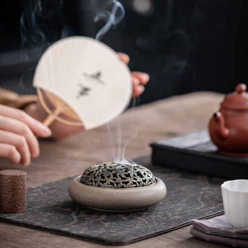 Porcelain Incense Burner, handmade, for home and office & durable, more colors for choice, 105x40mm, Sold By PC