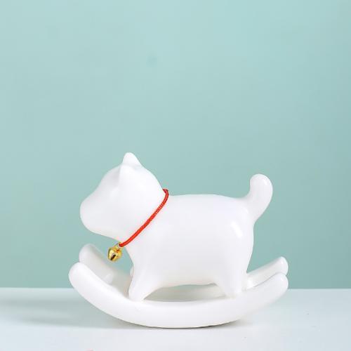 Porcelain Decoration, Dog, cute, more colors for choice, 80x58x37mm, Sold By PC