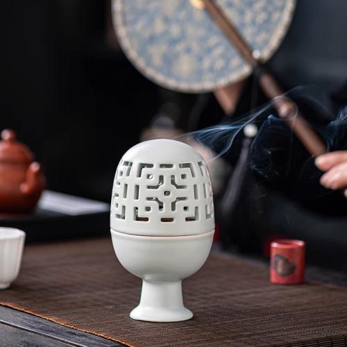 Porcelain Incense Burner, handmade, for home and office & durable & different styles for choice, more colors for choice, 75x140mm, Sold By PC