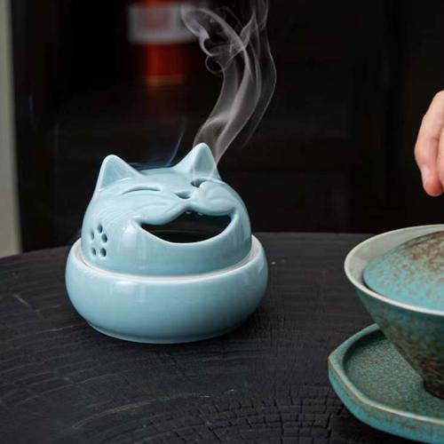 Porcelain Incense Burner, handmade, for home and office & durable, more colors for choice, Sold By PC