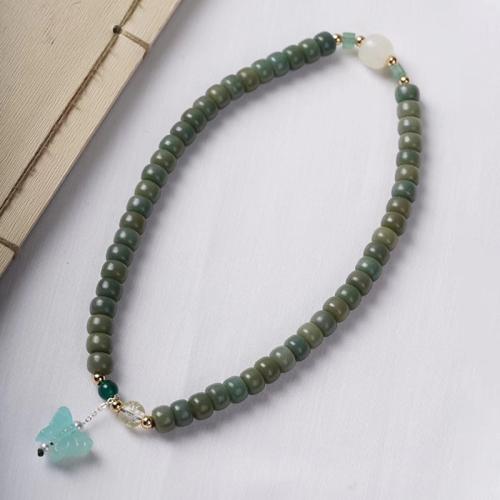 Pulsera Mala, Bodhi verde, Joyería & unisexo, longitud:aproximado 33 cm, Vendido por UD