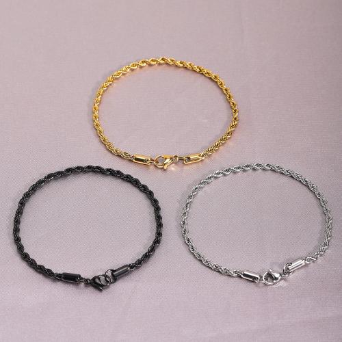 Stainless Steel Jewelry Bracelet, 304 Stainless Steel, fashion jewelry & different length for choice & Unisex, more colors for choice, Sold By PC