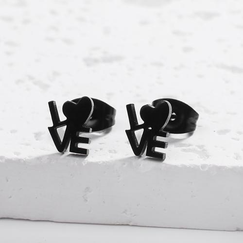 Stainless Steel Stud Earrings, 304 Stainless Steel, fashion jewelry & for woman, more colors for choice, 8x6mm, Sold By Pair