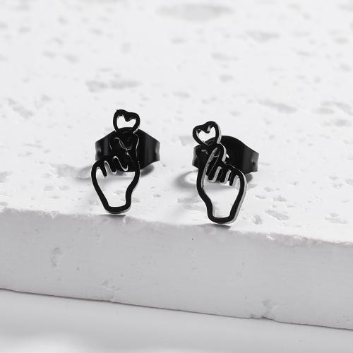 ステンレス鋼イヤリング, 304ステンレススチール, ファッションジュエリー & 女性用, 無色, 10x5mm, 売り手 ペア