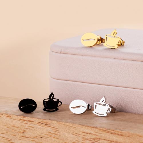 Stainless Steel Stud Earrings 304 Stainless Steel fashion jewelry & for woman Sold By Pair