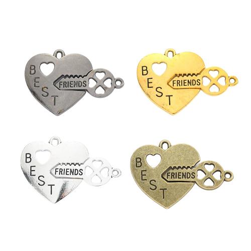 Tibetan Style Heart Pendants, plated, DIY, more colors for choice, nickel, lead & cadmium free, Approx 100PCs/Bag, Sold By Bag