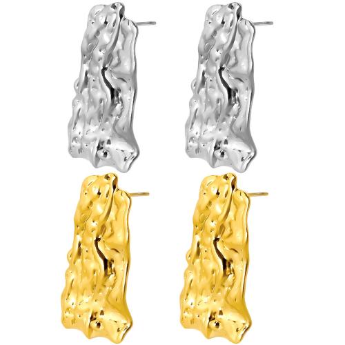 Stainless Steel Stud Earrings 304 Stainless Steel Vacuum Ion Plating fashion jewelry & for woman Sold By Pair