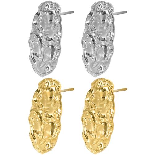 Stainless Steel Stud Earrings 304 Stainless Steel Vacuum Ion Plating fashion jewelry & for woman Sold By Pair