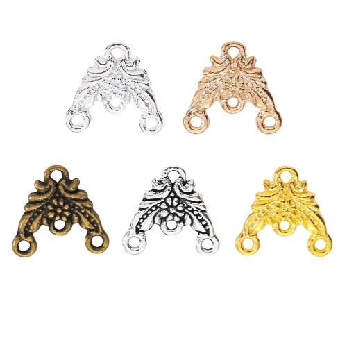 Tibetan Style Connector, plated, DIY & 1/3 loop, more colors for choice, nickel, lead & cadmium free, 14x15x2mm, Approx 100PCs/Bag, Sold By Bag