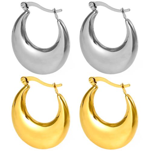 Stainless Steel Lever Back Earring, 304 Stainless Steel, Donut, Vacuum Ion Plating, fashion jewelry & for woman, more colors for choice, 25x29mm, Sold By Pair