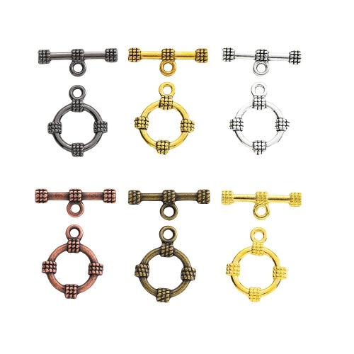 Tibetan Style Toggle Clasp, plated, DIY, more colors for choice, nickel, lead & cadmium free, Approx 100Pairs/Bag, Sold By Bag